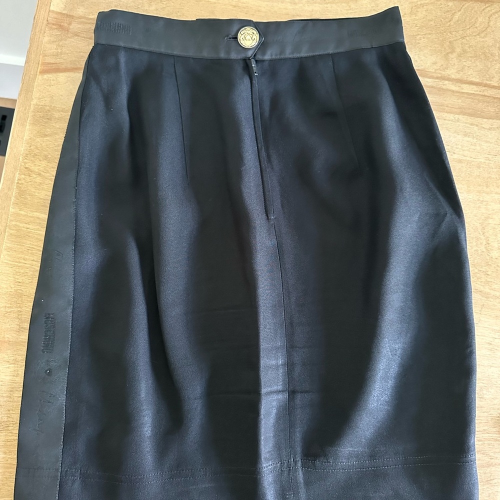 Vintage Moschino! Black pencil skirt with side ribbon and bow - size 4/6 - Picture 10 of 15